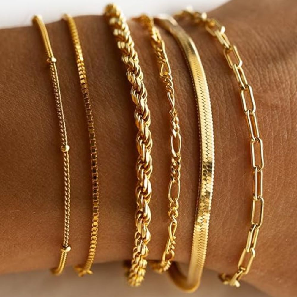 Isabella Klassisches Gold Armband Set