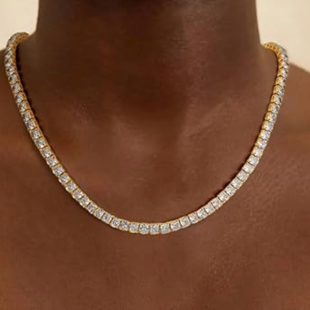 Tennis Gold Halskette
