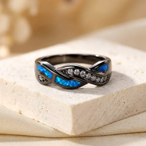 Verloofring in Silber mit gedrehter Fassung