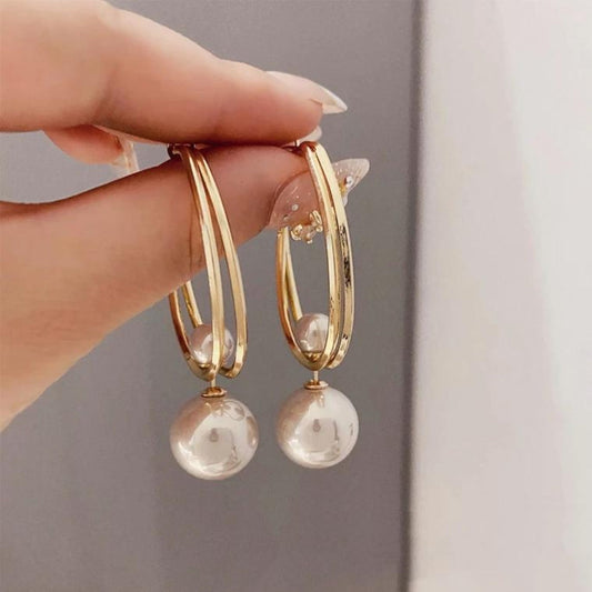 Vintage Gold Perlen Ohrringe