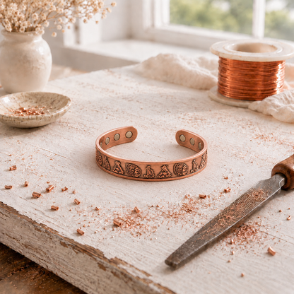Armband aus naturbelassenem Kupfer