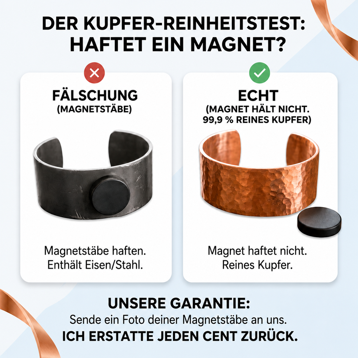 Armband aus gehämmertem Kupf