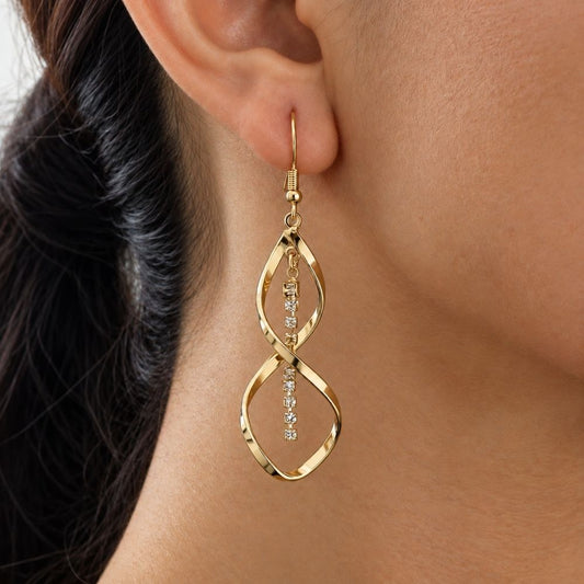 Sonnenstrahl Spiral Gold Ohrringe