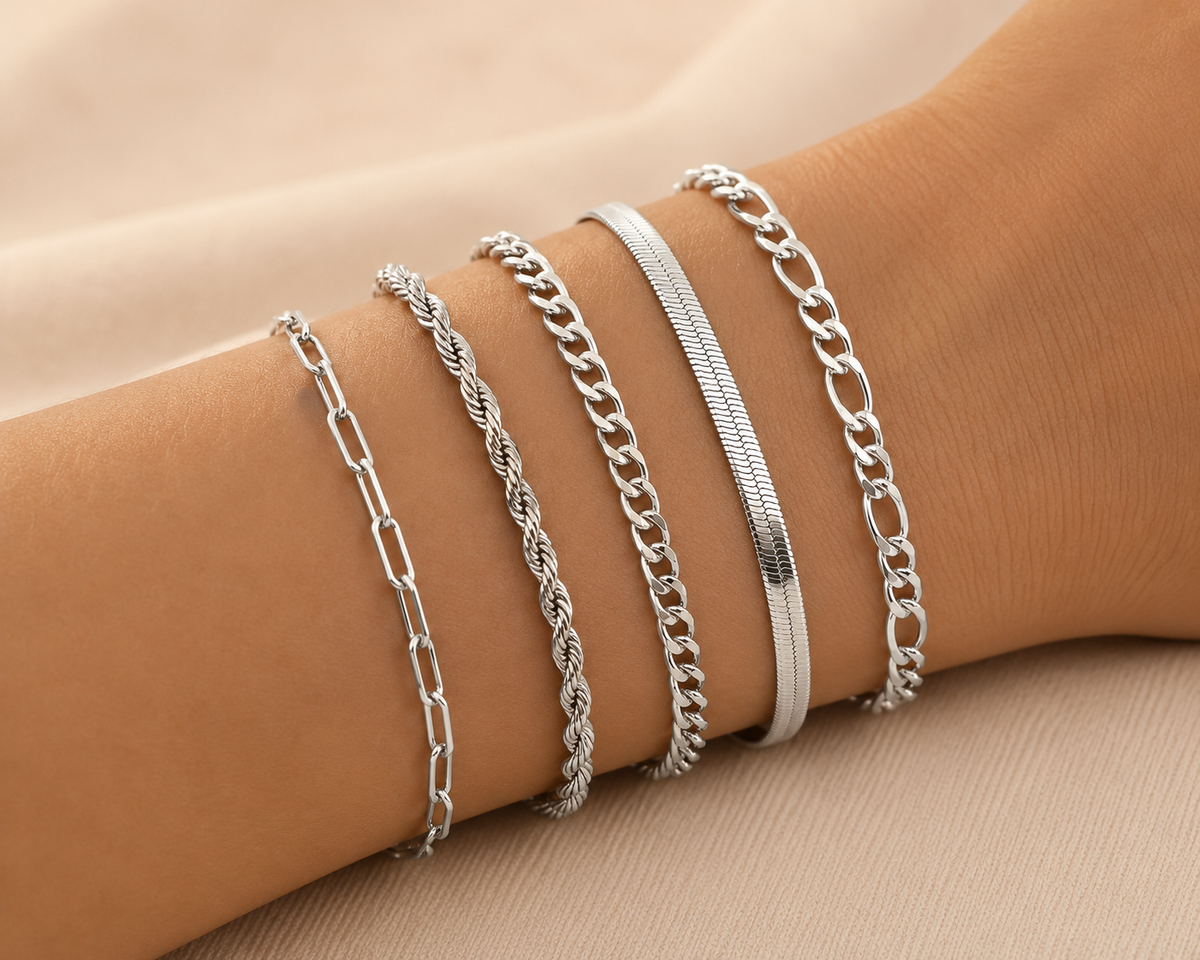Ellis™ | Set aus goldenen Armbändern