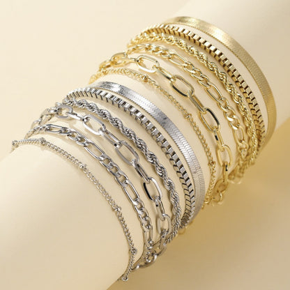 Ellis™ | Set aus goldenen Armbändern