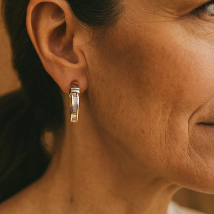 Vintage Gold- und Diamantohrringe