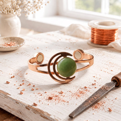 Lunara – Armband aus grünem Kupfer