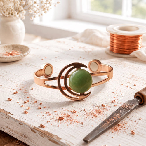 Lunara – Armband aus grünem Kupfer