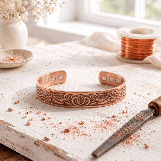 Knotenarmband aus Kupfer