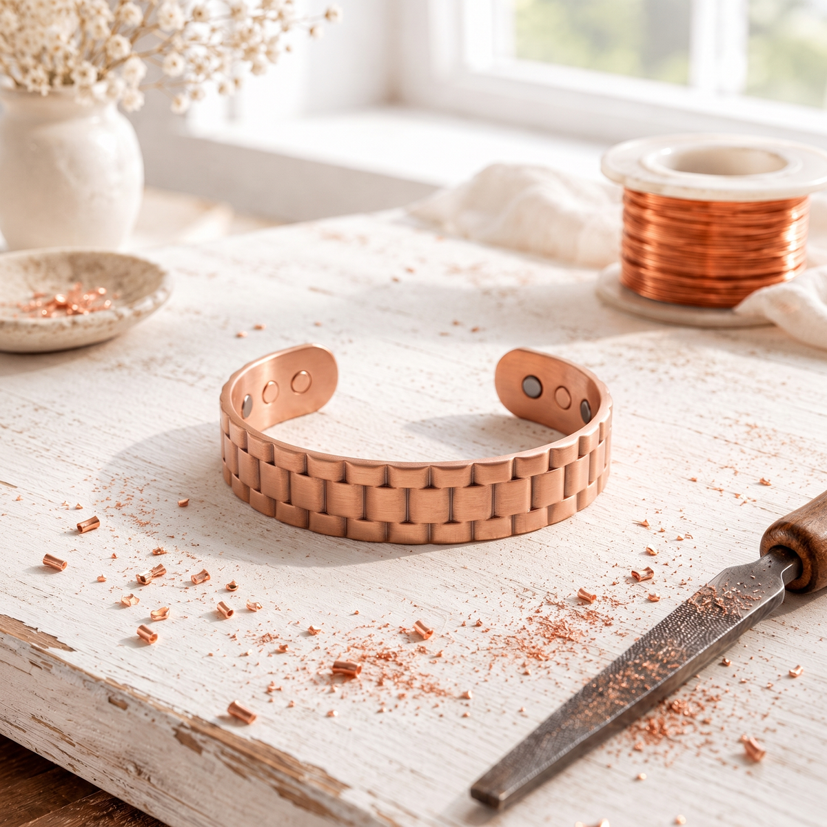 Ashlar Herren-Armband aus Kupfer