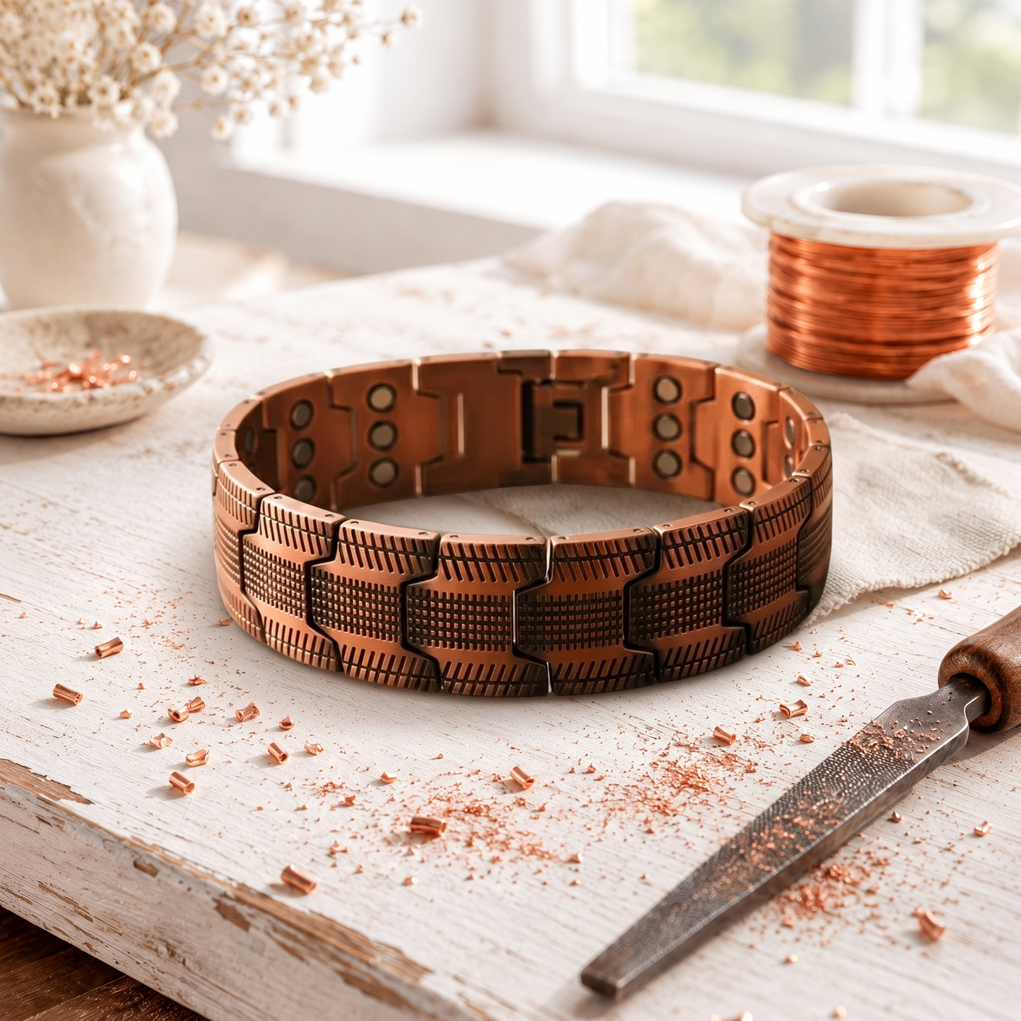 Armband mit Pfeilspitzenmotiv aus Kupfer