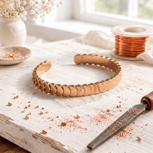 Shingle-Armband aus Kupfer