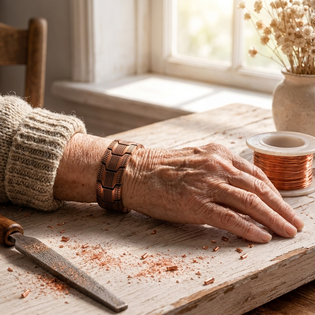 Armband mit Pfeilspitzenmotiv aus Kupfer