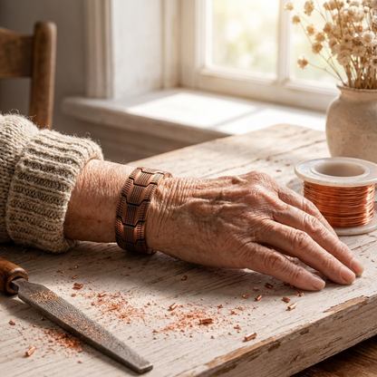 Armband mit Pfeilspitzenmotiv aus Kupfer