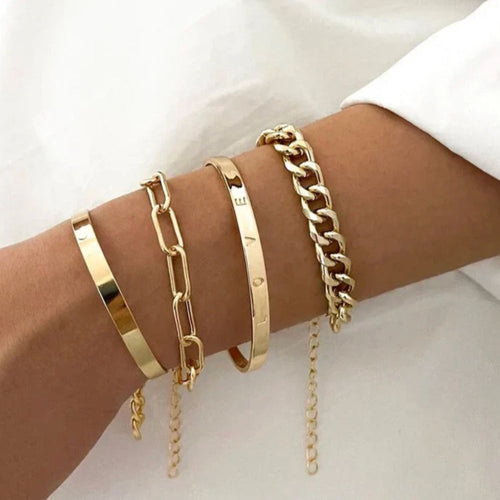 Elan Gold Armband Set