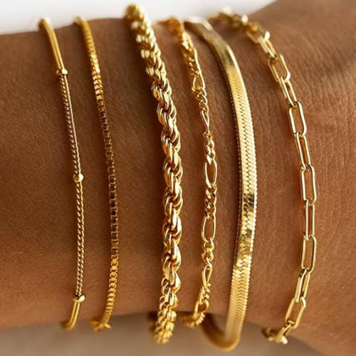 Isabella Klassisches Gold Armband Set